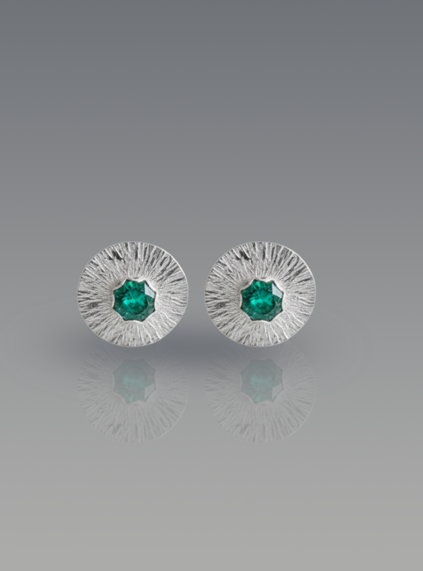 Emerald Halo Studs