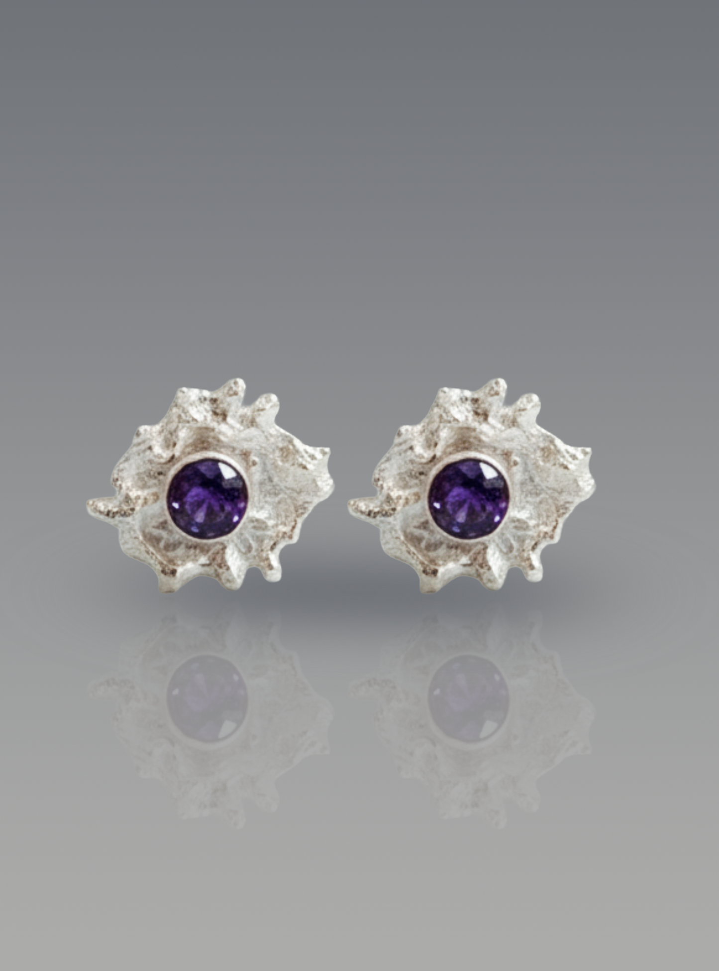 Bezel Set Splat Earrings