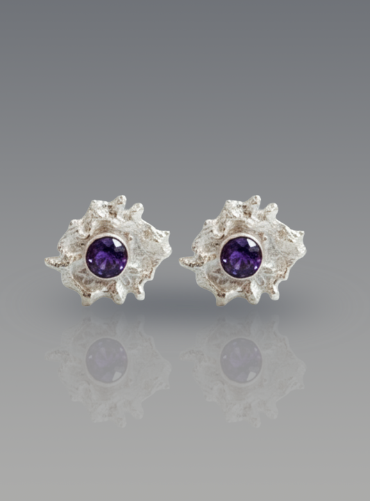 Bezel Set Splat Earrings